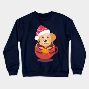 Cute Beagles Puppy In A Cup | Merry Christmas Crewneck Sweatshirt